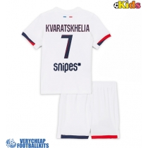 Paris Saint-Germain Khvicha Kvaratskhelia #7 Replica Away Minikit 2025-26 Short Sleeve (+ pants)